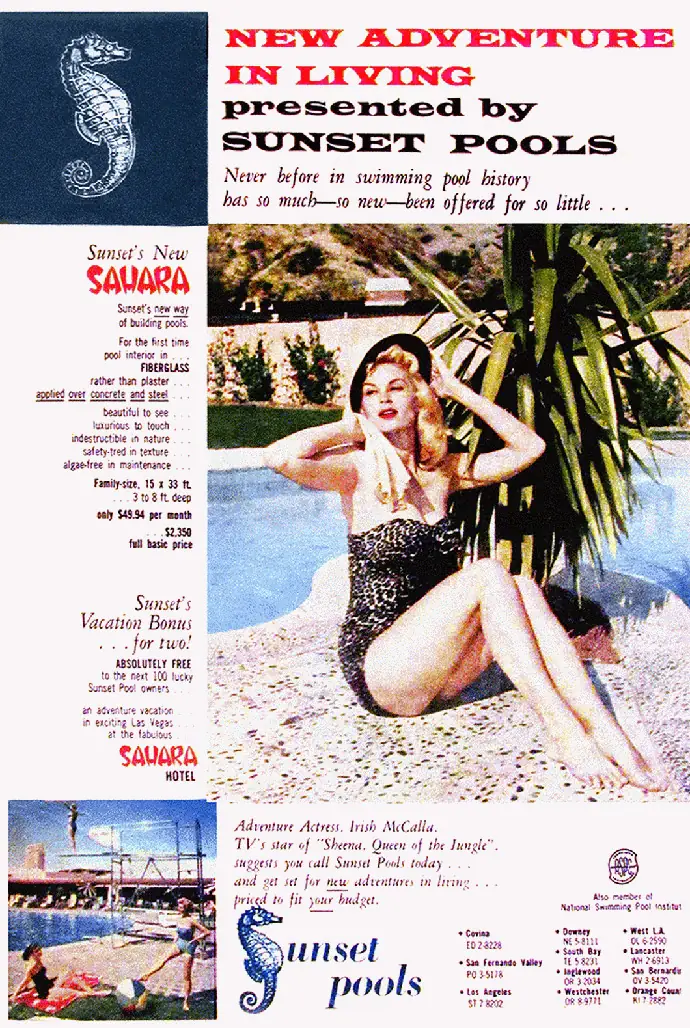 piscinas de la década de 1950 Sunset Pools Los Angeles